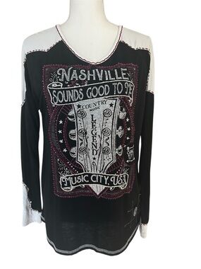 Double D Ranch Western Long Sleeve Nashville Top